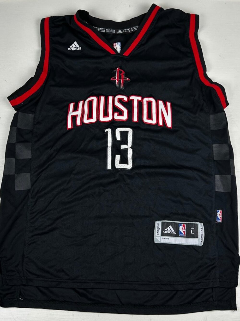 Adidas Houston Rockets Jersey Mens Large Black James Harden 13 Swingman NBA